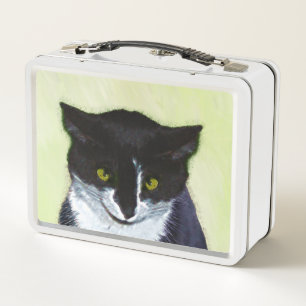 Tuxedo Katzenmalerei - Niedliche Originalkatzenart Metall Brotdose