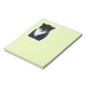 Tuxedo Katzenmalerei - Niedliche Originalkatzenart Notizblock (Rotiert)