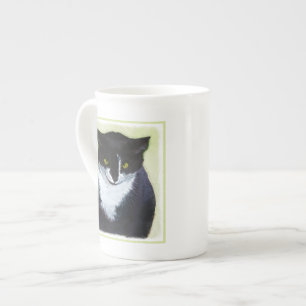 Tuxedo Katzenmalerei - Niedliche Originalkatzenart Porzellantasse