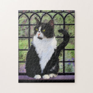 Tuxedo Katzenmalerei - Niedliche Originalkatzenart Puzzle