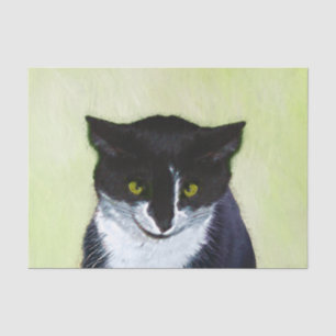 Tuxedo Katzenmalerei - Niedliche Originalkatzenart Seidenpapier