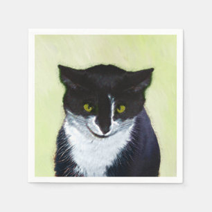 Tuxedo Katzenmalerei - Niedliche Originalkatzenart Serviette
