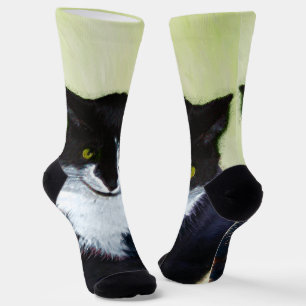Tuxedo Katzenmalerei - Niedliche Originalkatzenart Socken
