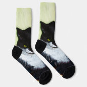 Tuxedo Katzenmalerei - Niedliche Originalkatzenart Socken (Rechts)
