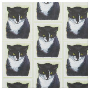 Tuxedo Katzenmalerei - Niedliche Originalkatzenart Stoff