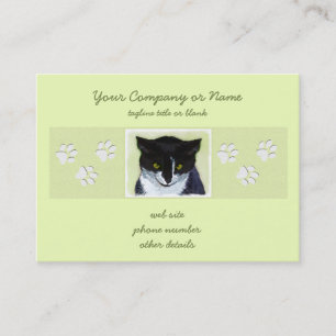 Tuxedo Katzenmalerei - Niedliche Originalkatzenart Visitenkarte