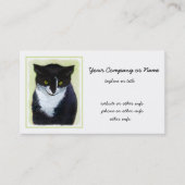 Tuxedo Katzenmalerei - Niedliche Originalkatzenart Visitenkarte (Vorderseite)