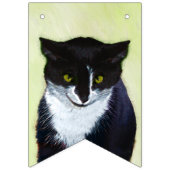 Tuxedo Katzenmalerei - Niedliche Originalkatzenart Wimpelkette (Zweite Fahne)