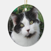 Tuxedo-Katzenverzierung Keramik Ornament (Links)