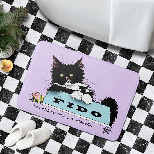 Tuxedo Kitten Dogs Bowl Badematte