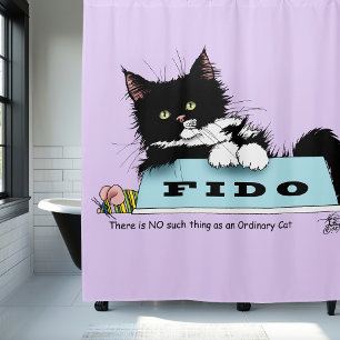 Tuxedo Kitten Dogs Bowl Duschvorhang