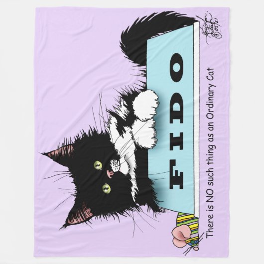 Tuxedo Kitten Dogs Bowl Fleecedecke (Vorderseite)