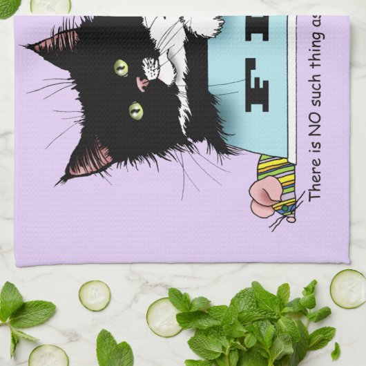 Tuxedo Kitten Dogs Bowl Geschirrtuch (Gefaltet)