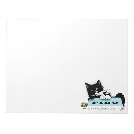 Tuxedo Kitten Dogs Bowl Notizblock (Vorderseite)