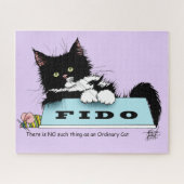 Tuxedo Kitten Dogs Bowl Puzzle (Horizontal)