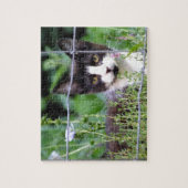 Tuxedo Kitten im Gartenpuzzle Puzzle (Vertikal)