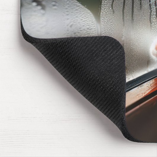 Tuxedo Kitten mit einem Herzfenster Mousepad (Ecke)