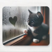 Tuxedo Kitten mit einem Herzfenster Mousepad (Vorne)