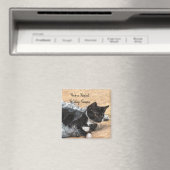 Tuxedo Kitten Tinsel und Lights Magnet (In Situ (Geschirrspüler))
