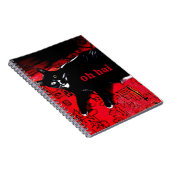 Tuxedo Kitty on Red Rug Notizblock (Rechte Seite)