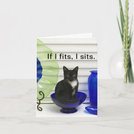 Tuxedo Kitty Personalisierte Grußkarte Karte