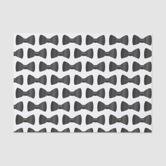 Tuxedo Krawatte Bow Muster Tissue Seidenpapier (Vorderseite)