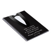 Tuxedo Man of Honor Wedding Speech Ideenbericht Notizblock (Rechte Seite)