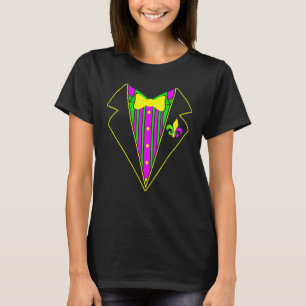 Tuxedo Mardi Funny Festival Party Café Al Porto T-Shirt