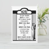 Tuxedo - Menü (entsperrt) Einladung (Stehend Vorderseite)