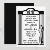 Tuxedo - Menü (entsperrt) Einladung (Vorne/Hinten)