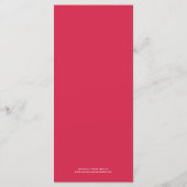 Tuxedo Menü in Classic Red Menükarte (Rückseite)