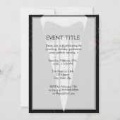 Tuxedo mit Bogen-Krawatten-Monogramm Einladung (Vorderseite)