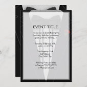 Tuxedo mit Bogen-Krawatten-Monogramm Einladung (Vorne/Hinten)