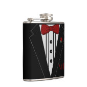 Tuxedo mit Bogen-Krawatten-Trauzeuge-Hochzeit Flachmann (Rechts)