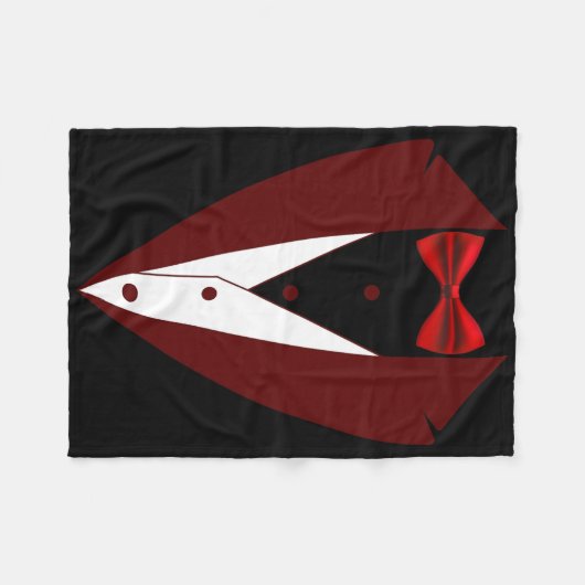 Tuxedo mit Bow Krawatte Funny - Halloween Groß Cos Fleecedecke (Vorderseite (Horizontal))