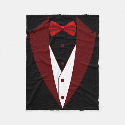 Tuxedo mit Bow Krawatte Funny - Halloween Groß Cos Fleecedecke (Vorderseite)