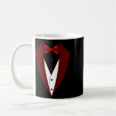 Tuxedo mit Bow Krawatte Funny - Halloween Groß Cos Kaffeetasse (Links)