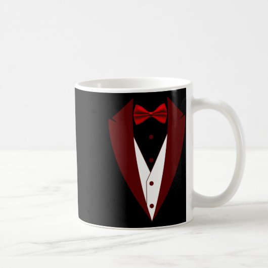 Tuxedo mit Bow Krawatte Funny - Halloween Groß Cos Kaffeetasse (Rechts)