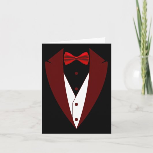 Tuxedo mit Bow Krawatte Funny - Halloween Groß Cos Karte (Vorderseite)