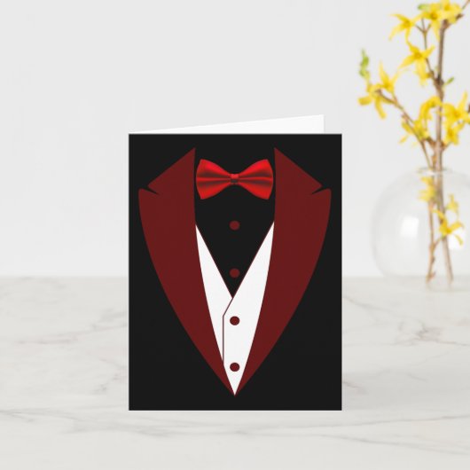Tuxedo mit Bow Krawatte Funny - Halloween Groß Cos Karte (Gelbe Blume)