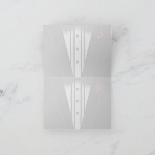 Tuxedo mit Bow-Krawatte-Monogramm (Innenseite)