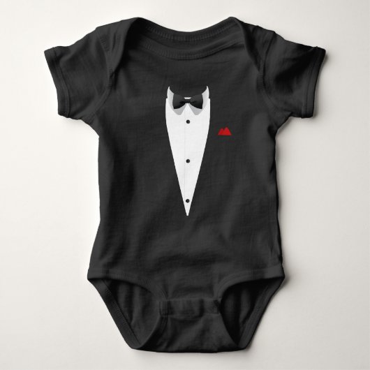 Tuxedo mit Bowtie Funny Geschenk für Hochzeiten Baby Strampler (Vorderseite)