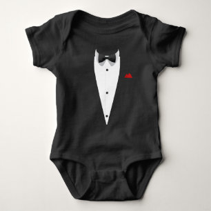Tuxedo mit Bowtie für Hochzeiten Silvester Baby Strampler