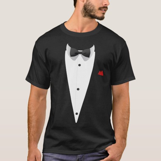 Tuxedo mit Bowtie für Hochzeiten Silvester T-Shirt (Vorderseite)