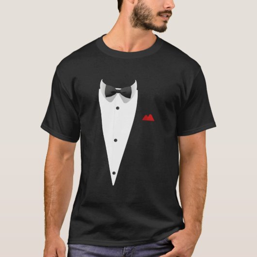 Tuxedo mit Bowtie für Hochzeiten und Occasio T-Shirt (Vorderseite)