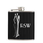 Tuxedo - Mit Monogramm Flachmann (Vorderseite)