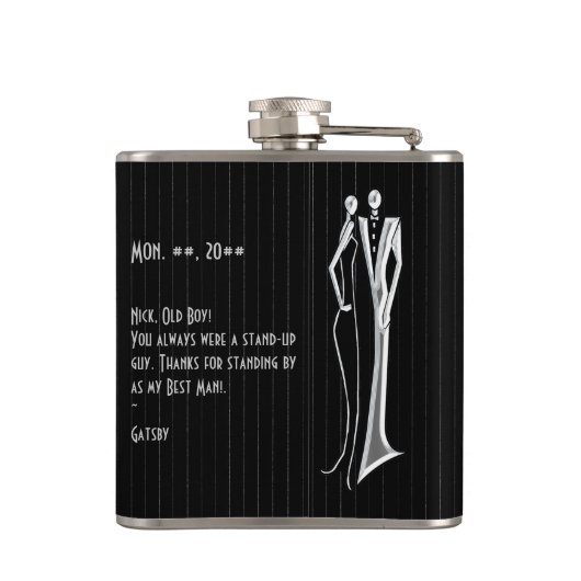 Tuxedo - Mit Monogramm Flachmann (Rückseite)