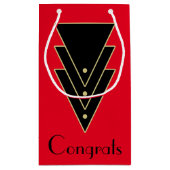 Tuxedo Modernes Art Deco Kleine Geschenktüte (Rückseite)