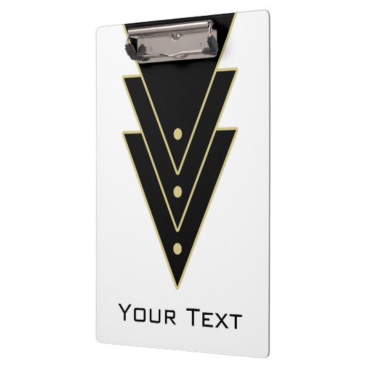 Tuxedo Modernes Art Deco Klemmbrett (Links)