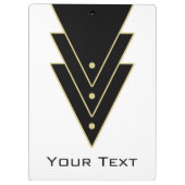 Tuxedo Modernes Art Deco Klemmbrett (Rückseite)